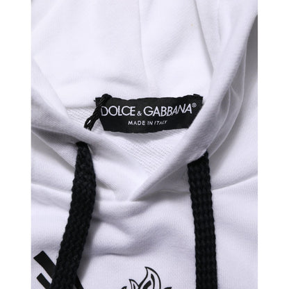 Dolce & Gabbana White Sacred Heart Hooded Sweatshirt Sweater Dolce & Gabbana