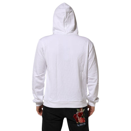 Dolce & Gabbana White Sacred Heart Hooded Sweatshirt Sweater Dolce & Gabbana