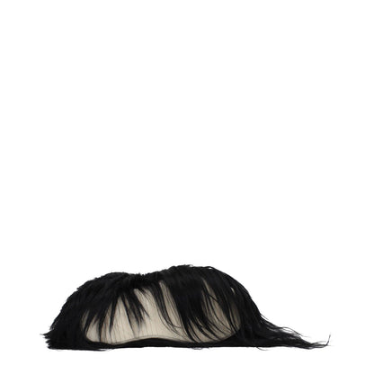 Rick Owens Black Fur Ankle Boots