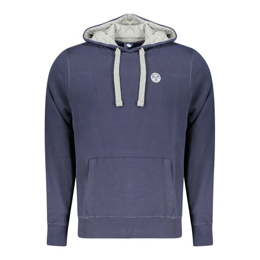 North Sails Blue Cotton Men's Hooded Sweatshirt