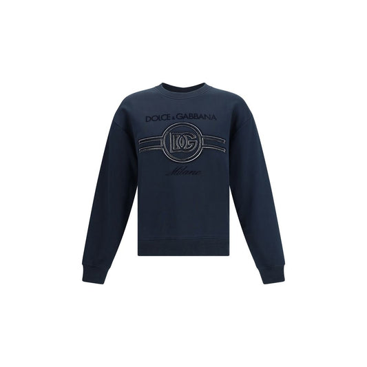 Dolce & Gabbana Blue Cotton Sweatshirt