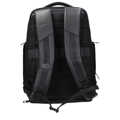 Piquadro Black Leather Backpack
