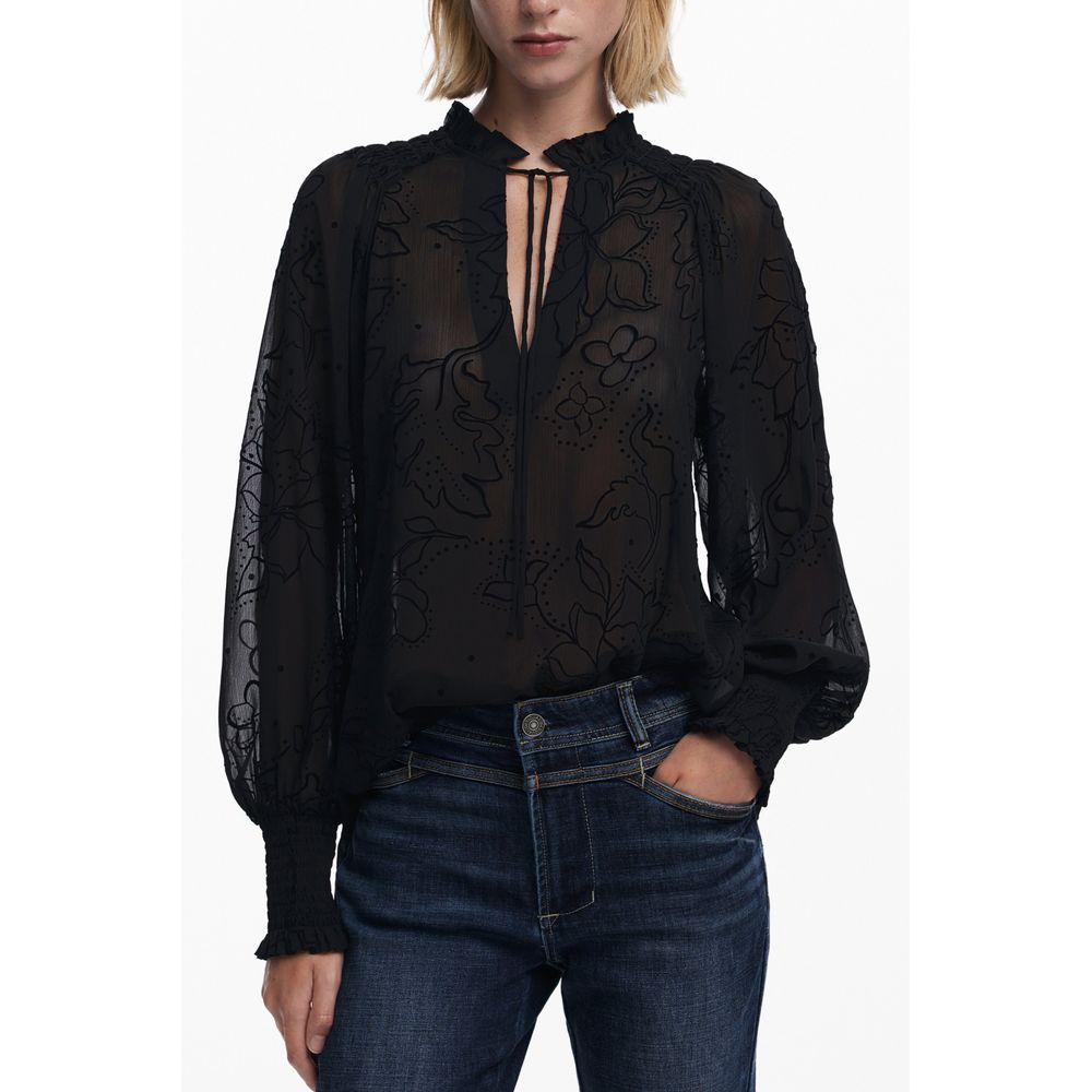 Desigual Nero Polyester Woman Blouse