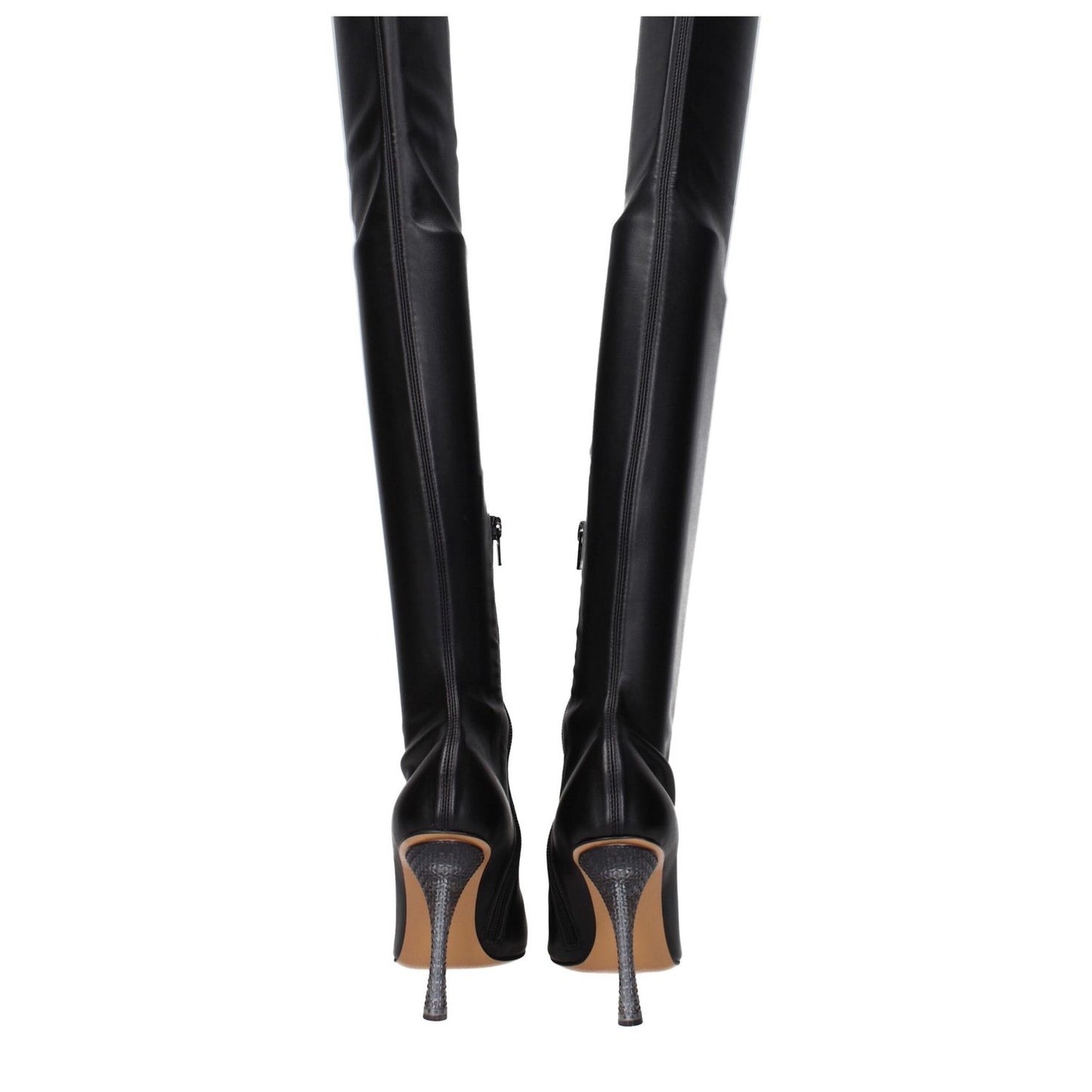 Off-White Black Leather Over The Knee