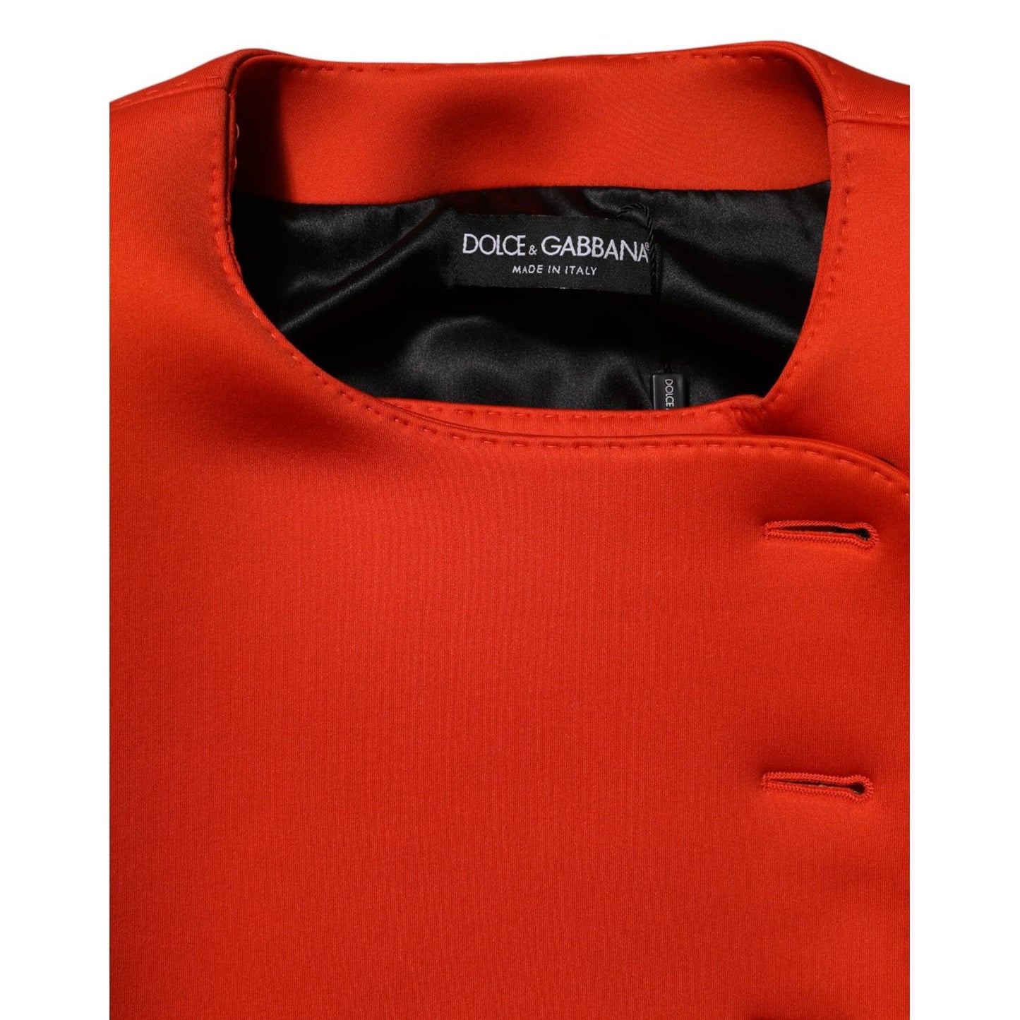 Dolce & Gabbana Red Buttoned Down Women Trench Coat Jacket