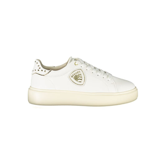 Blauer White Leather Women Sneaker