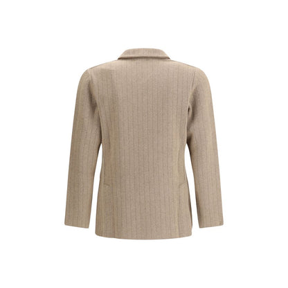 Lardini Brown Fleece Wool Jackets And Coat