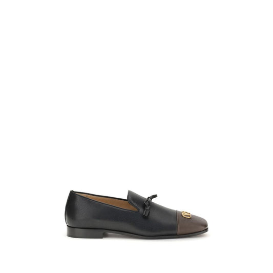 Valentino Garavani Black Goatskin Slip-On Loafers