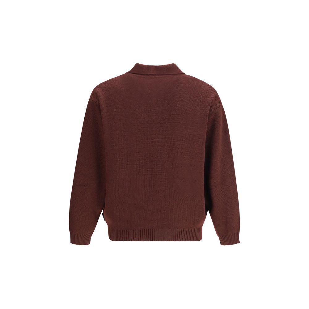 GR10K Bordeaux Wool Polo Shirt