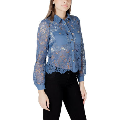 Morgan De Toi Blue Polyester Blouse