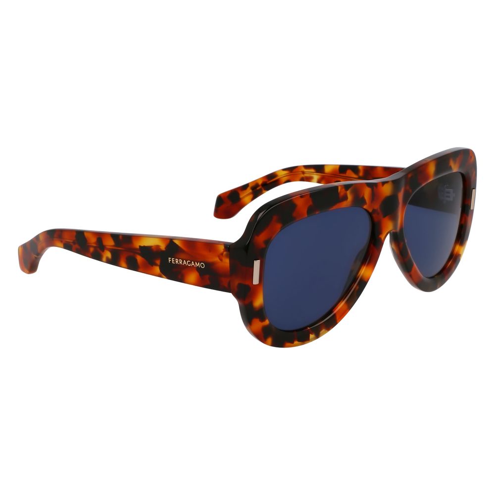 Ferragamo Brown Acetate Sunglasses