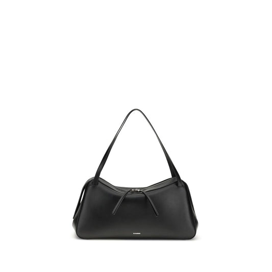 Jil Sander Black Calf Leather Bos Taurus Shoulder Bag