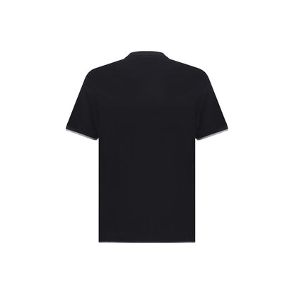 Brunello Cucinelli Black Cotton T-Shirt