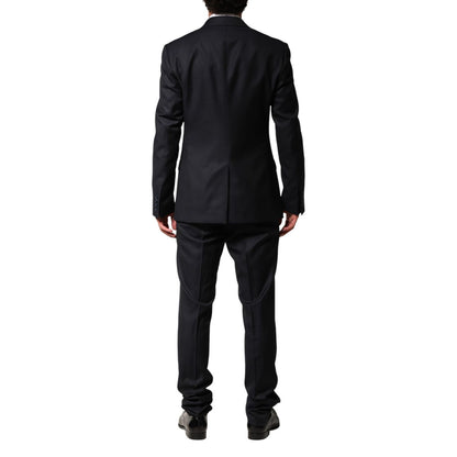 Dolce & Gabbana Black Wool Single Breasted Men 2 Piece Suit