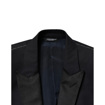Dolce & Gabbana Black Wool Single Breasted 3 Piece Men Suit