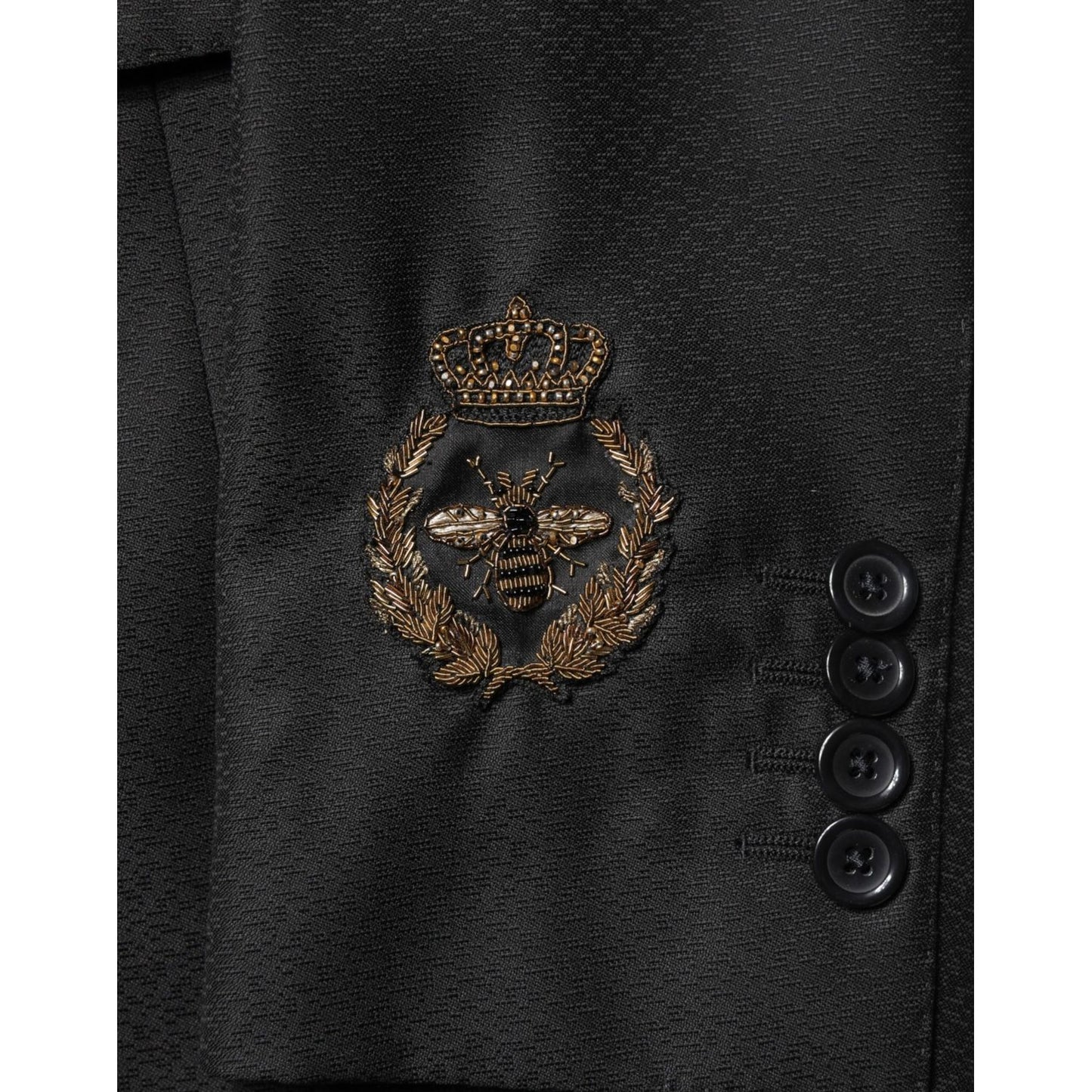 Dolce & Gabbana Black Embellished Single Breasted 2 Pc Suit