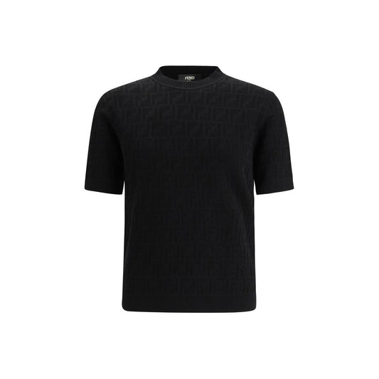 Fendi Black Cotton T-Shirt