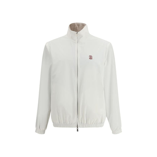 Brunello Cucinelli White Polyamide Full-Length Jacket