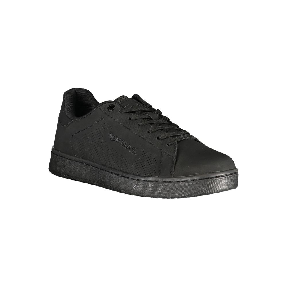 Gas Black Polyurethane Men Sneaker 1728,67403481248,Athletic - Sneakers - Shoes,Black,EU41/US8,EU42/US9,EU43/US10,EU44/US11,EU45/US12,Gas,Men,New with tags,Shoes,Sneakers - Shoes