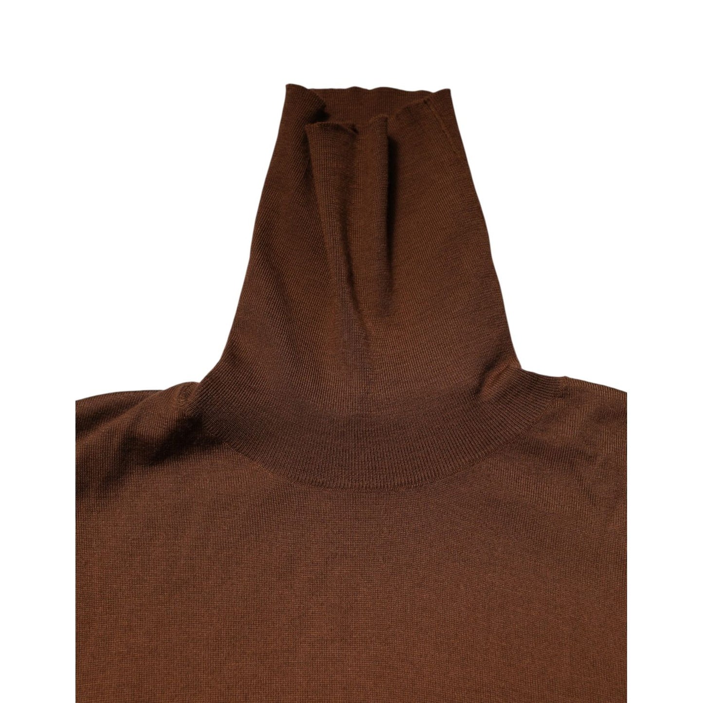 Dolce & Gabbana Brown Cashmere Turtle Neck Pullover Sweater