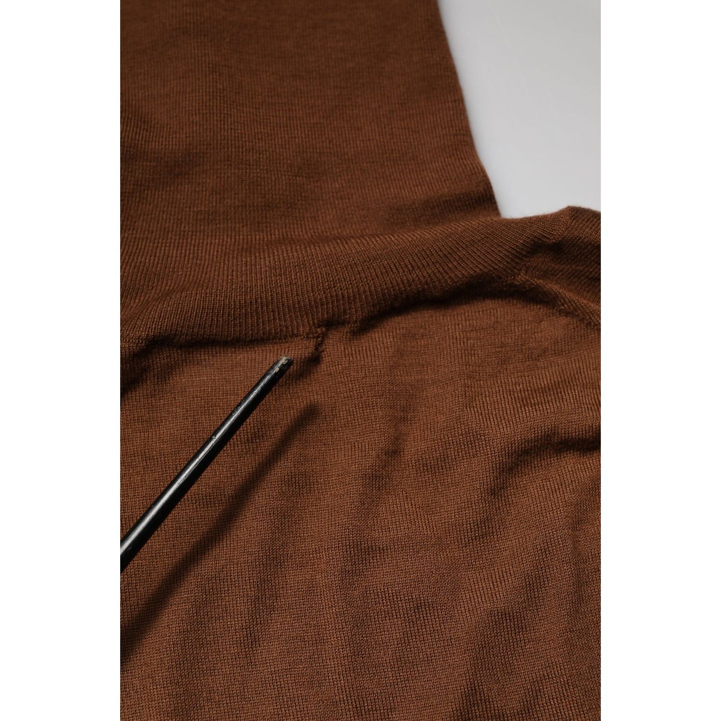 Dolce & Gabbana Brown Cashmere Turtle Neck Pullover Sweater