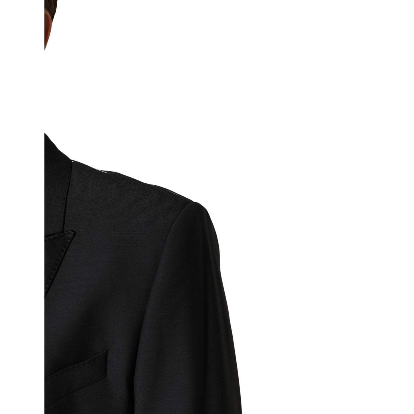 Dolce & Gabbana Black MARTINI Single Breasted Jacket Blazer