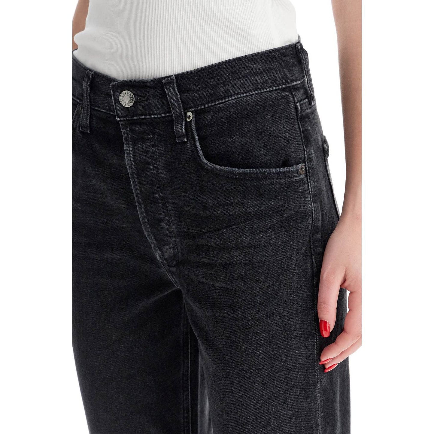 Agolde cropped riley stretch cotton denim jeans Jeans Agolde