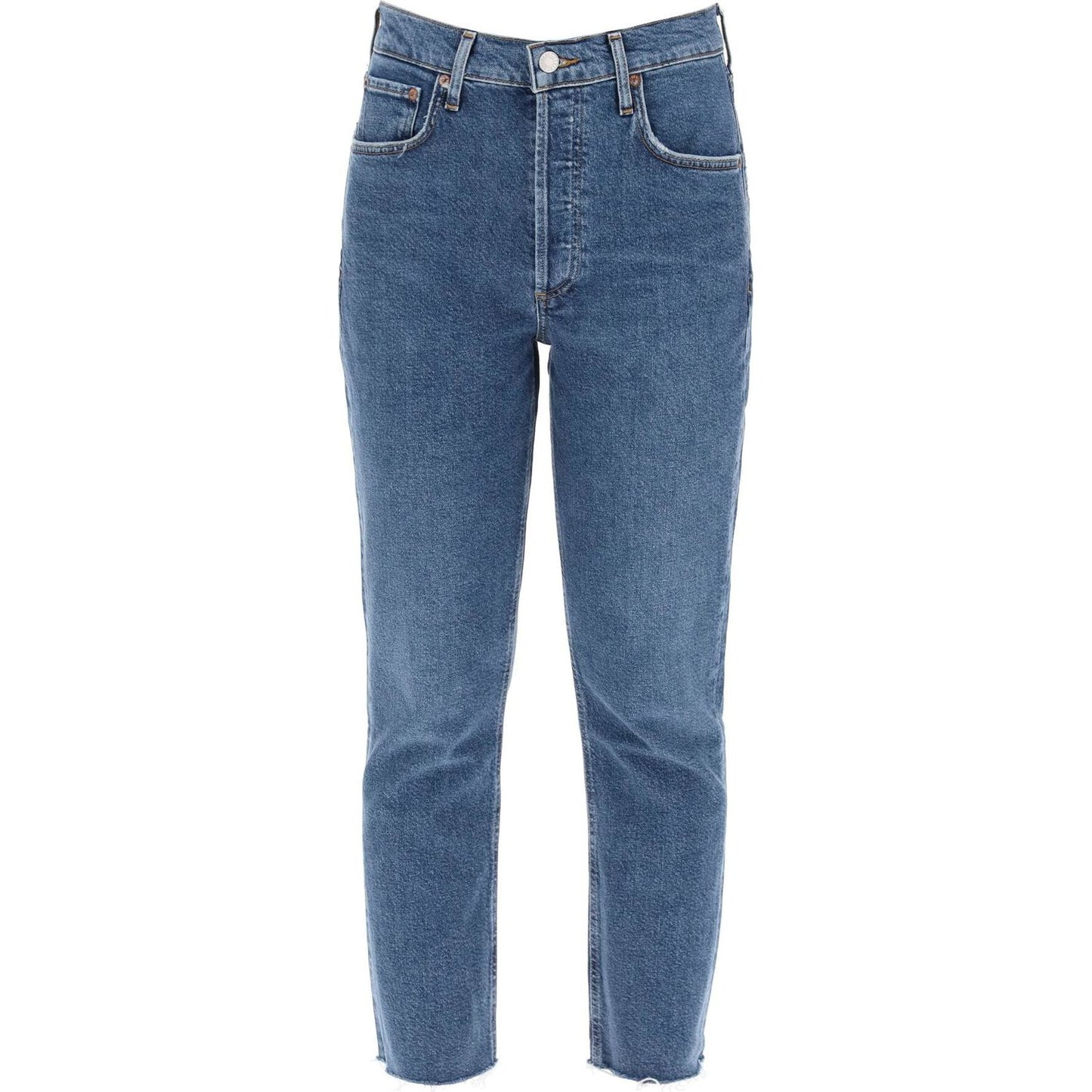 Agolde high-waisted straight cropped jeans in the Jeans Agolde