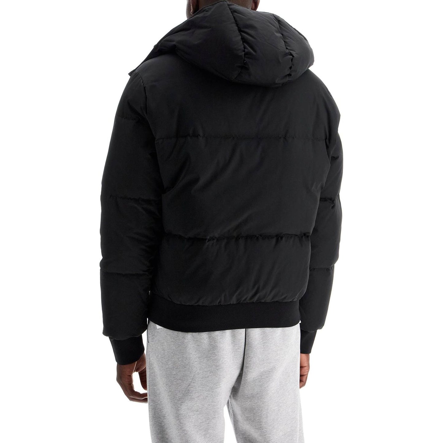 Moschino high-neck down jacket with hood