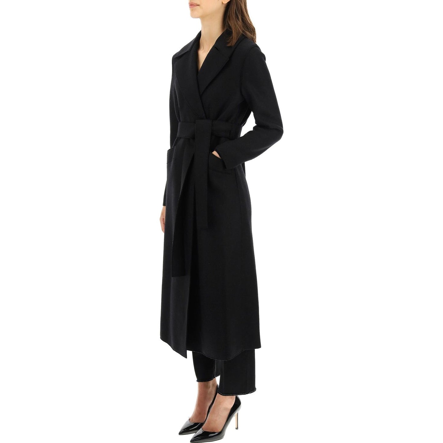 Harris Wharf London long coat in pressed wool Jackets Harris Wharf London