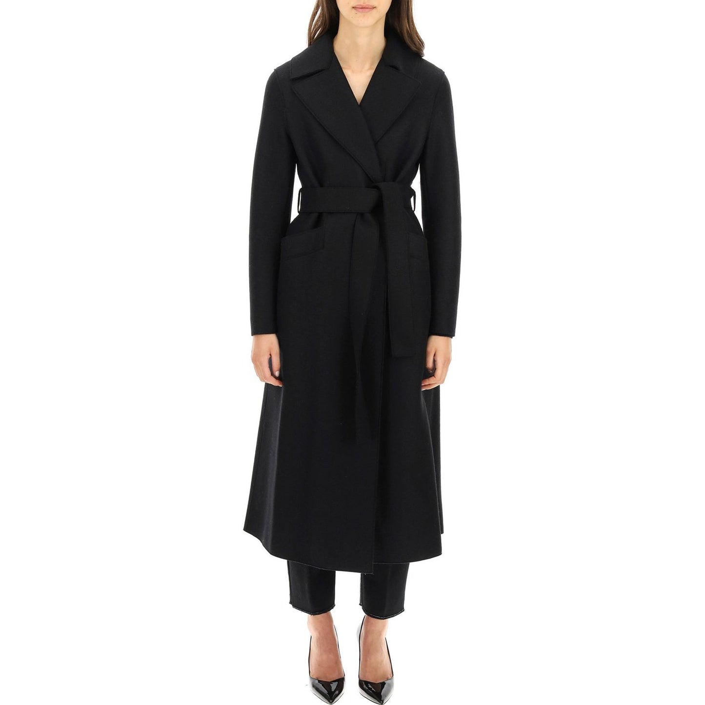 Harris Wharf London long coat in pressed wool Jackets Harris Wharf London