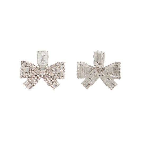 Self Portrait small crystal bow earrings Jewellery Self Portrait