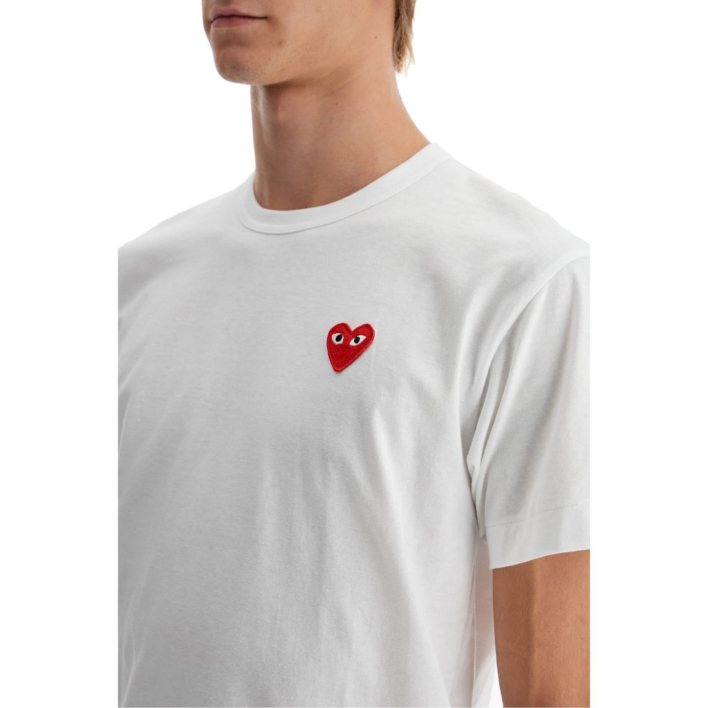 Comme Des Garcons Play heart patch  pure cotton jersey t-shirt Topwear Comme Des Garcons Play