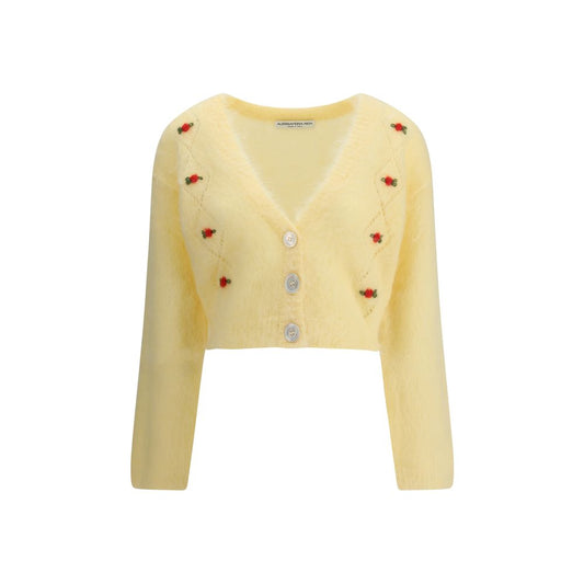Alessandra Rich Bicolor Mohair Cardigan Alessandra Rich