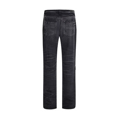Amiri Black Cotton Straight-Leg Jeans Amiri