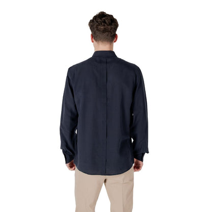 Antony Morato Blue Lyocell Shirt