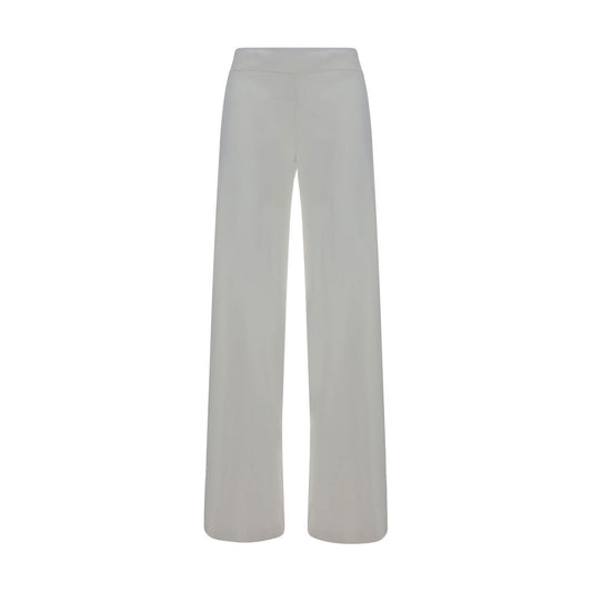Avenue Montaigne White Rayon Casual Pants Avenue Montaigne