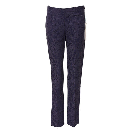 BENCIVENGA Purple Jacquard High Waisted Pants