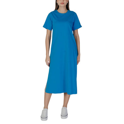 B.Young Blue Cotton Midi Dress B.Young
