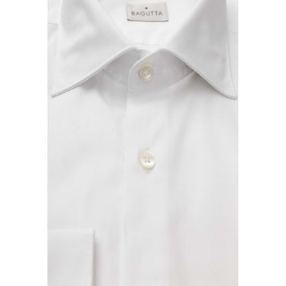 Bagutta White Cotton Dress Shirt Bagutta