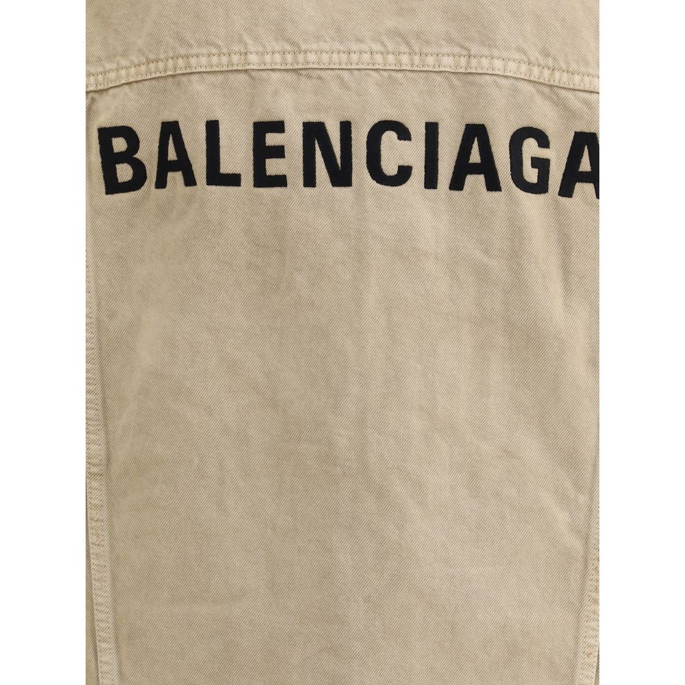 Balenciaga Beige Cotton Denim Jacket Balenciaga