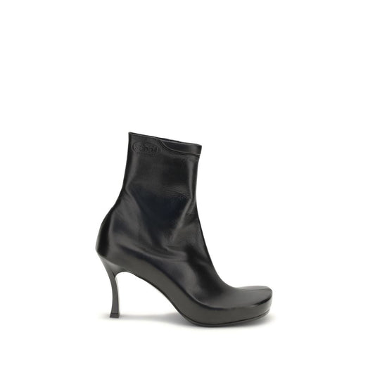 Balenciaga Black Calf Leather Bos Taurus Ankle Boots Balenciaga
