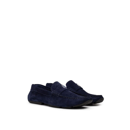 Bally Blue Leather Moccassin Bally