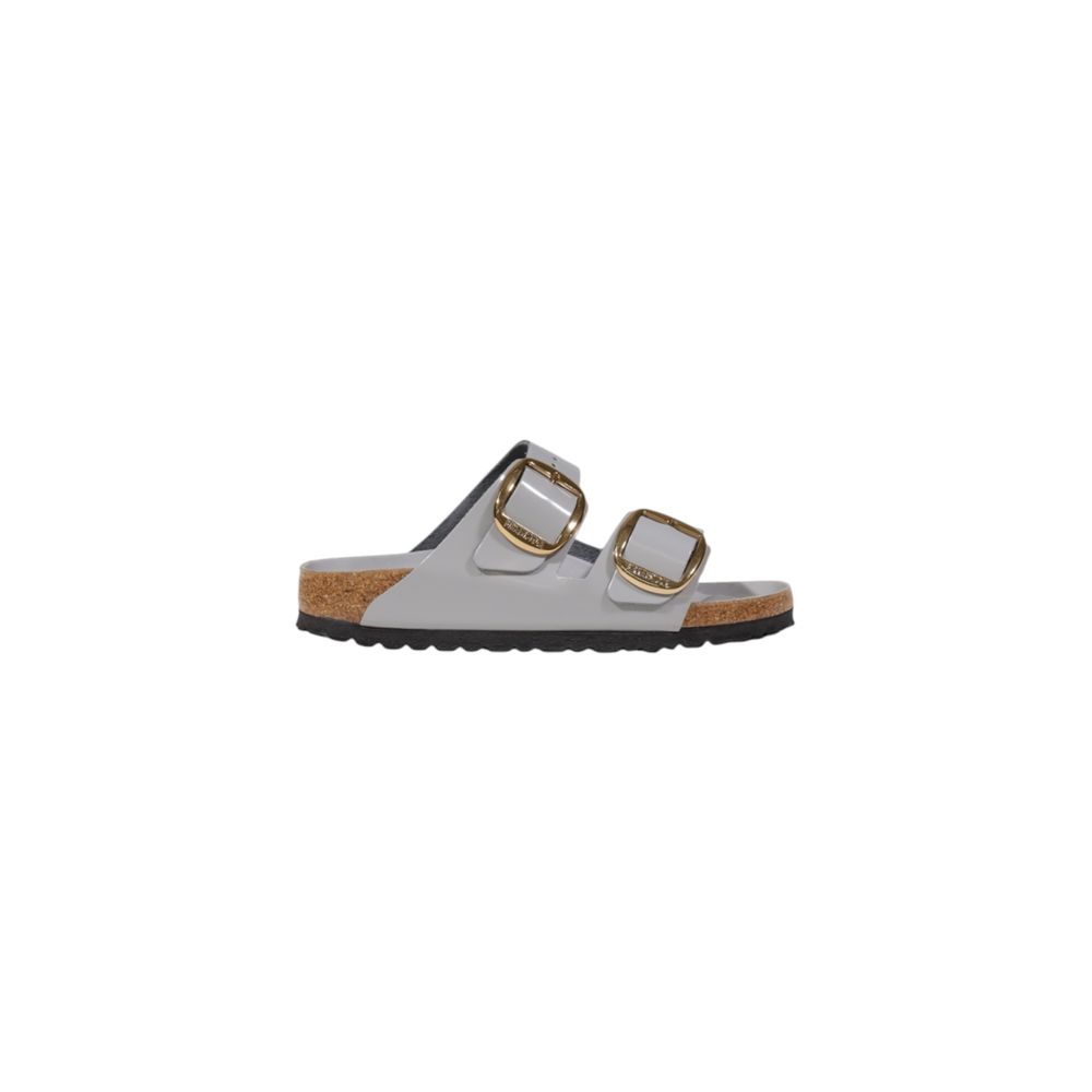 Birkenstock Gray Leather Slippers Birkenstock