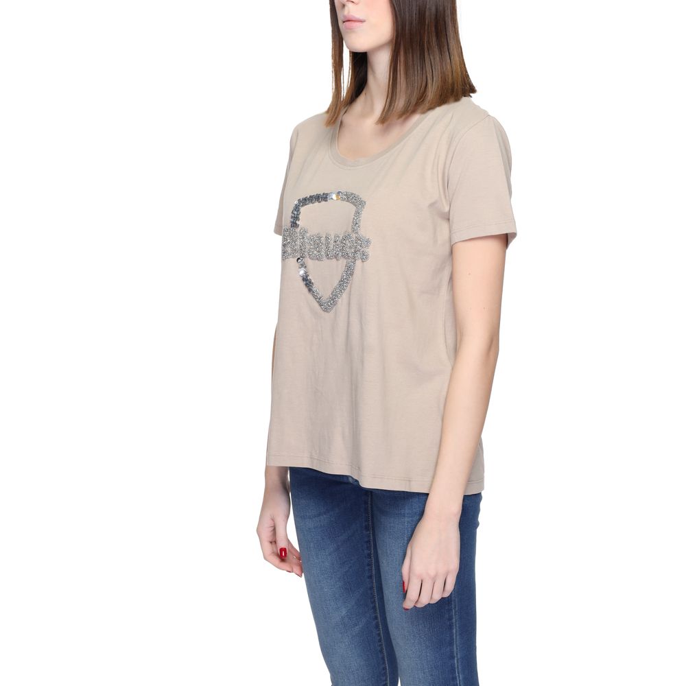Blauer Beige Cotton T-Shirt Blauer