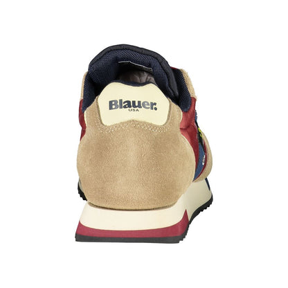 Blauer Beige Leather Men Sneaker