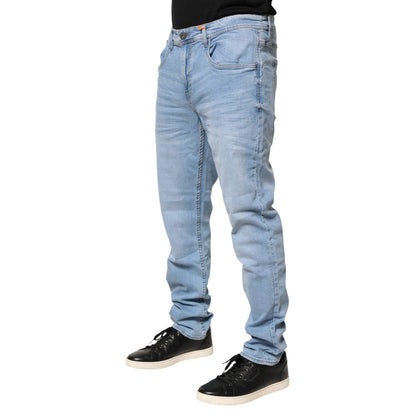 Blend Light Blue Twister Mid Waist Skinny Fit Men Denim Jeans Blend