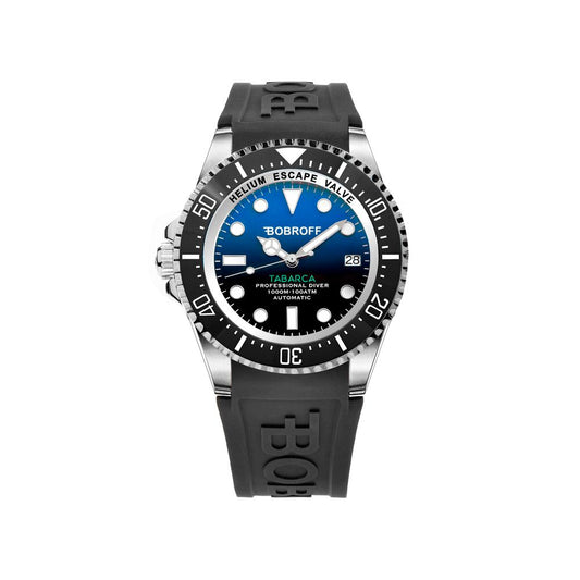 Bobroff Black Synthetic Sport Watch Bobroff