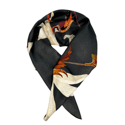 Borbonese Black Silk Women Scarf