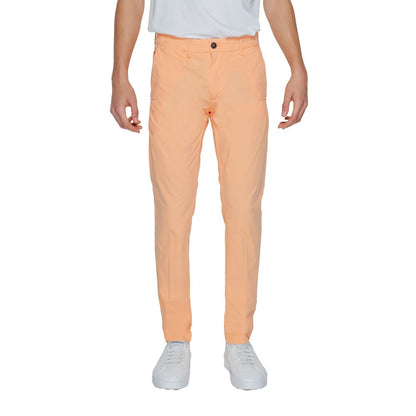 Borghese Orange Cotton Chino Pants